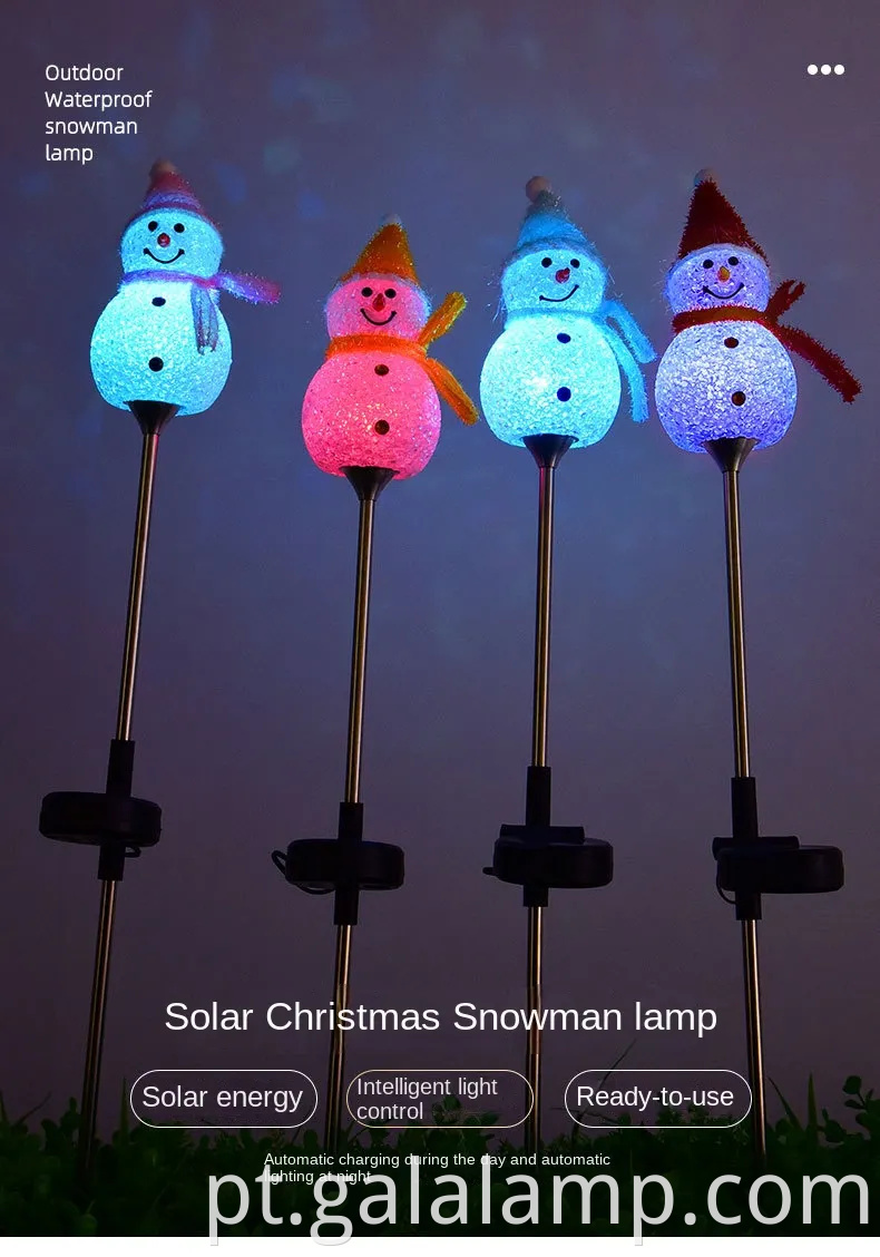 Iluminando luminárias de piso solar festivas para decoração ao ar livre